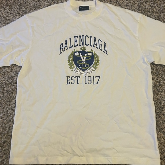 Balenciaga | Shirts | Balenciaga Crest Logo Est 917 Logo T